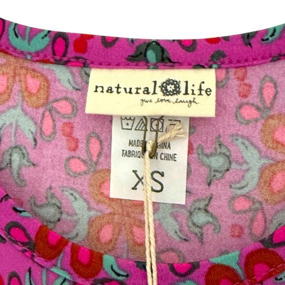 NWT Natural Life Boho Sleeveless Mini Dress Pink Size XS Extra Small - Picture 4 of 7